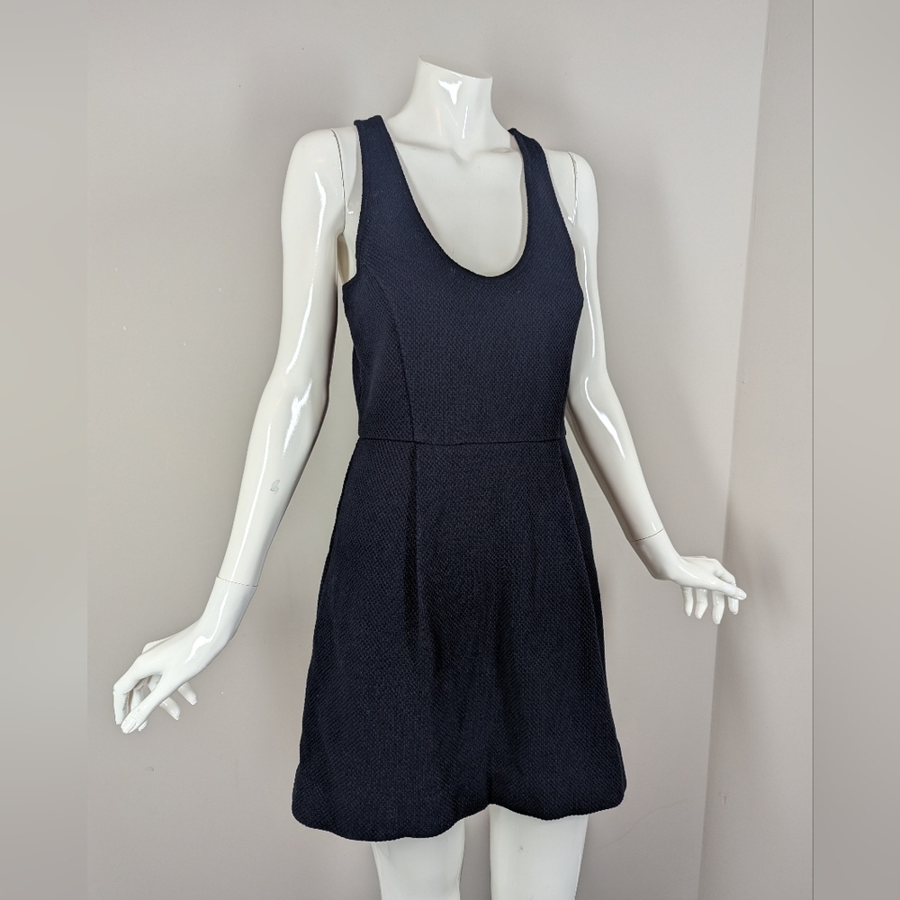J.Crew Textured Fit & Flare Mini Dress | Low Scoop Front| Size 2